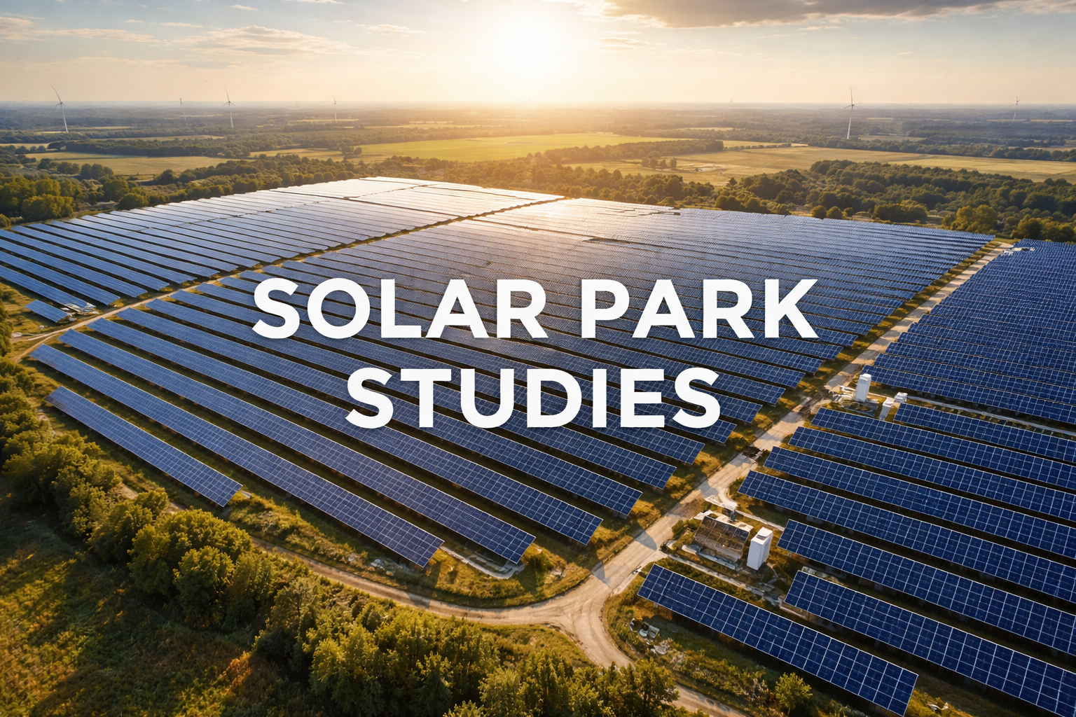 generate a realstick and write image Solar Park Studies without human and content